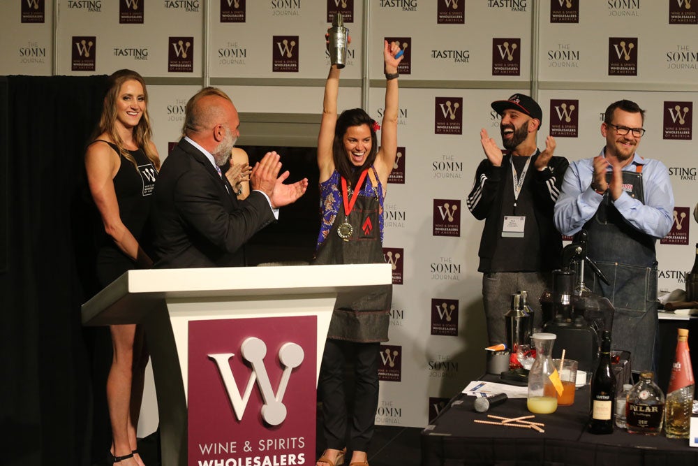 Natalia is awarded Best In Show in the WSWA Wholesaler Iron Mixology Competition at the 75th Annual Convention & Exposition.