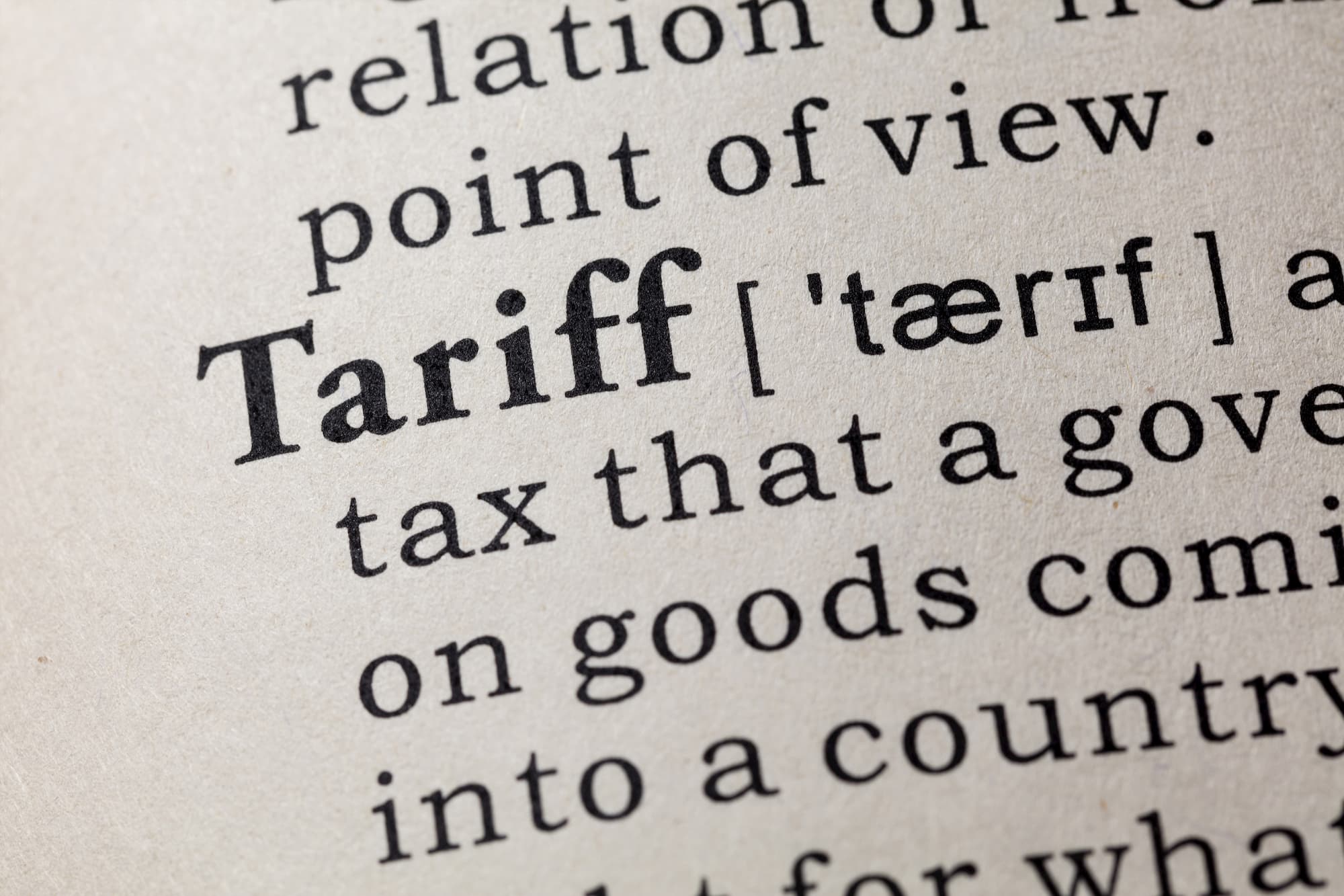 Tariffs definition