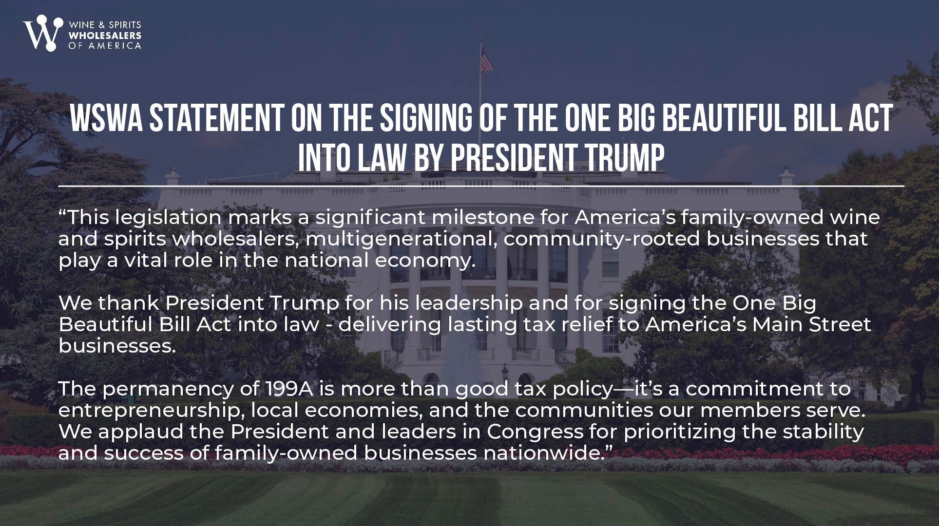 WSWA Statement OBBBA